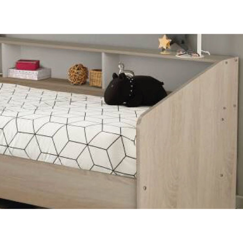 Harriet Bee Egypt Single (3') Solid Wood Cabin Bed with Shelves by